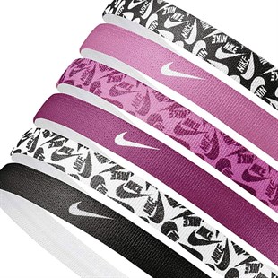 Nike Headbands 6 Pk Prınted Black/Cosmıc Fuchsıa/Cosmıc Fuch Saç Bandı